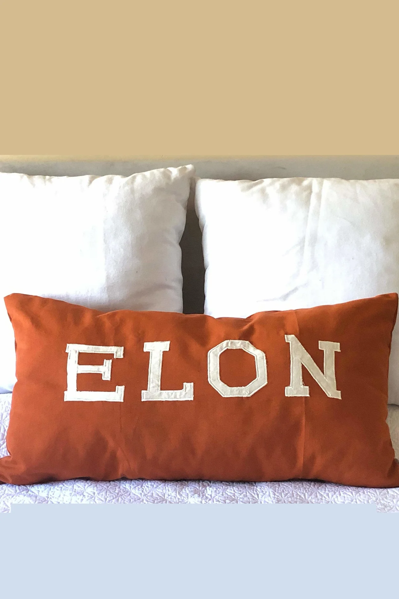 Personalized college pillow